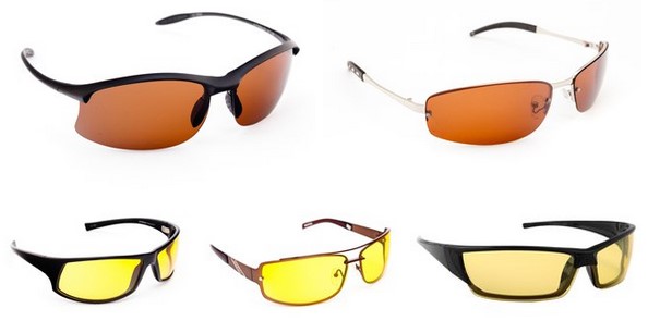 Узкие очки-спорт с разными цветами линз фото